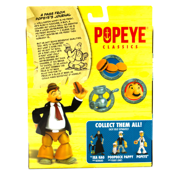 Hier ist die Actionfigur "J.Wellington Wimpy" in der Rückansicht zu sehen.